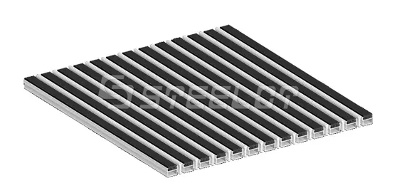 Алюминиевая решетка SteeGuard Стандарт резина + скребок