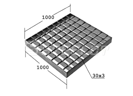 Решетчатый настил сварной SP 1000х1000х30х3