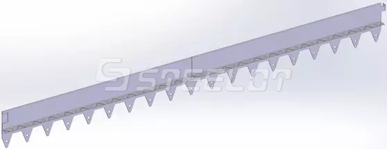 Разделитель-бордюр T-образный 1200-120-21,6-1,5, AISI 304