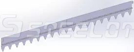Разделитель-бордюр T-образный 1200-130-21,6-1,5, AISI 304