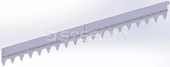 Разделитель-бордюр T-образный 1200-130-21,6-1,5, AISI 304