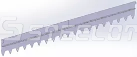 Разделитель-бордюр T-образный 1200-155-21,6-1,5, AISI 304