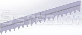 Разделитель-бордюр T-образный 1200-170-21,6-1,5, AISI 304