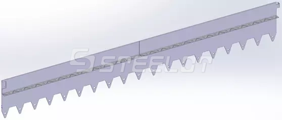 Разделитель-бордюр T-образный 1200-170-21,6-1,5, AISI 304