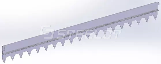 Разделитель-бордюр T-образный 1200-135-21,6-2, AISI 304