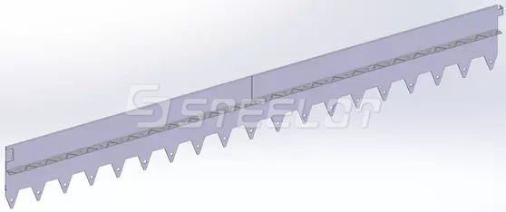 Разделитель-бордюр T-образный 1200-155-21,6-2, AISI 304