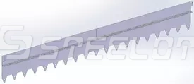 Разделитель-бордюр T-образный 1200-175-21,6-2, AISI 304
