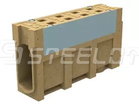 Моноблок полимербетонный ревизионный с полимербетонной решеткой SteeBlock DN110 H350, кл. F900