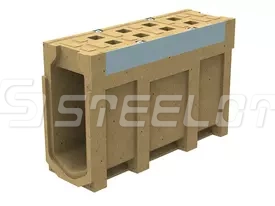 Моноблок полимербетонный ревизионный с полимербетонной решеткой SteeBlock DN150 H210, кл. Е600